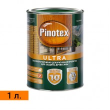 Высокоустойчивая декоративная пропитка для защиты древесины Pinotex Ultra 1 л.